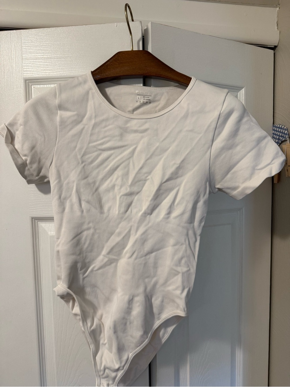 White Short-Sleeve Bodysuit - Women